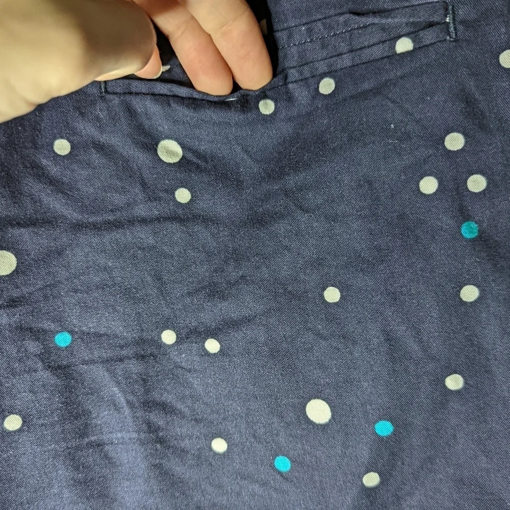 Zara‎ Basic Navy Blue Polka Dot Shorts Size Medium